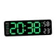 thumbnail image 4 of Reloj de escritorio, reloj de pared LED, despertador digital, decoración de pared colgante, moderno luz verde blanca, 4 of 9