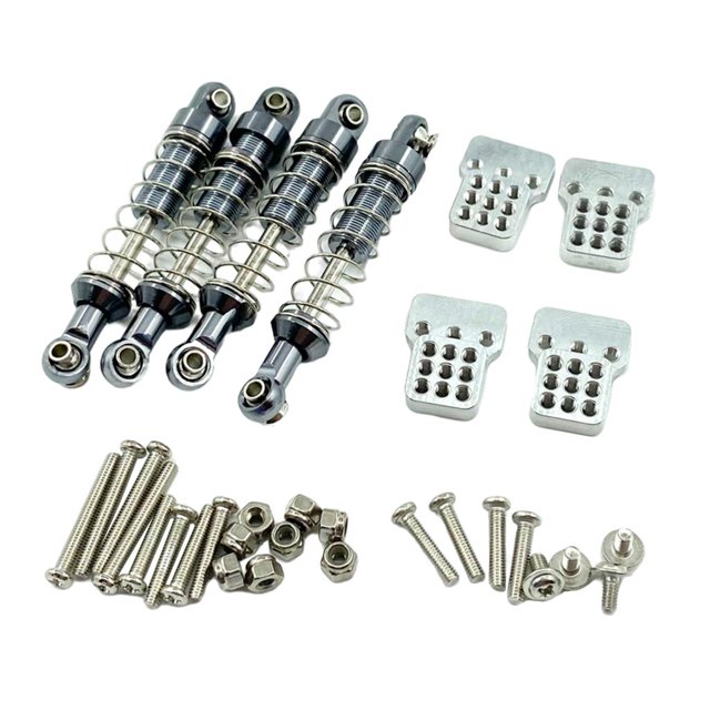 4 piezas 62mm mejora amortiguador y torres de choque soporte montaje para MN 1/12 D90 D91 99S para WPL C14 C24 RC partes - De Titanio CUTICAT Amortiguador trasero delantero