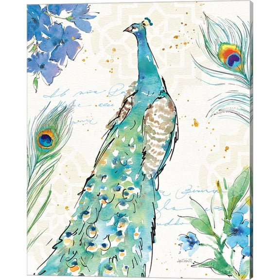 Metaverse Anne Tavoletti 'Peacock Garden I' Canvas Art