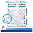 thumbnail image 2 of 15x19x1 Air Filter | 4-PACK | MERV 8 HVAC Pleated A/C Furnace Filters | MADE IN USA | Actual Size: 14.5 x 18.5 x .75", 2 of 6