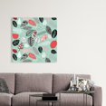 thumbnail image 2 of Turquoise leaf patterns - 36"x36" canvas - Print on demand, 2 of 5