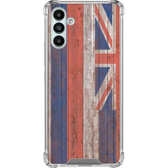 Skinit Countries of the World Hawaiian Flag Dark Wood Galaxy A13 5G Clear Case