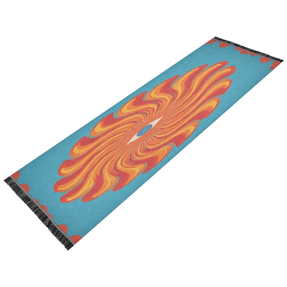 Vintage Modern Runner Rug,Non Slip Machine Washable 72"x23.5" Polyester Material Pet-Friendly Durable,Applicable to Entryway Rug Living Room Rug An Eye
