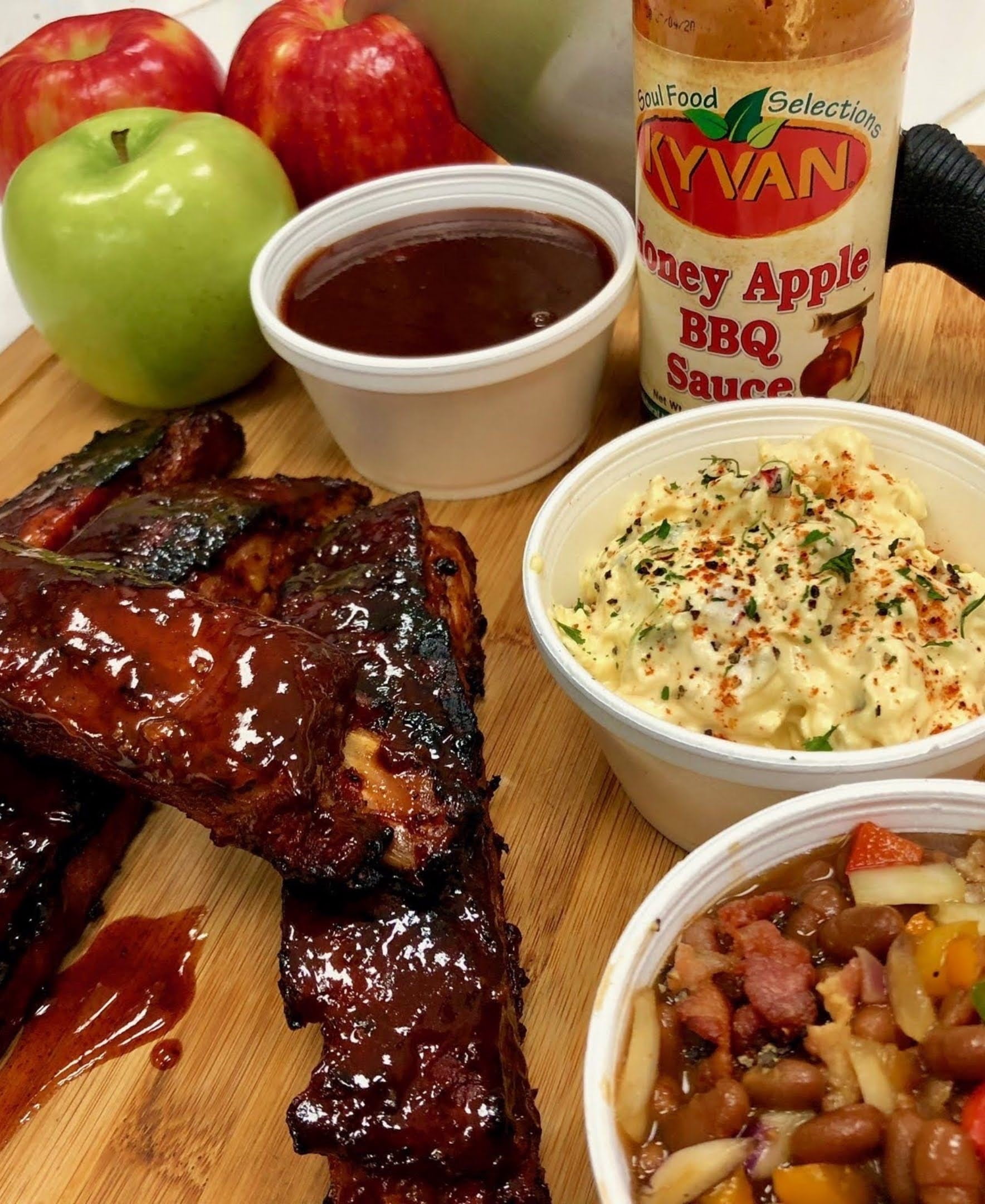 Kyvan Honey Apple BBQ Sauce, 15 Fl Oz