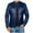 #Dark Blue, variant on DPTALR Men's Solid Color Fashion Leather Jacket with Long Sleeves ,Stand-Up Collar ,Zipper ,Pocket,Yellow,XXL