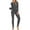 Dark Gray, variant on Fengactive Thermal Underwear Set for Women Long Johns with Fleece Lined Long Sleeves Base Layer Set Top Bottom