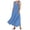 C-Blue387, variant on DHFJKG Summer Dresses For Women Solid Color Round Neck With Pockets Retro Boho Long Dress Casual Beach Soft Dresses