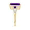 thumbnail image 3 of ANGARA Natural 5.3 Ct. Amethyst with Diamond Classic Ring in 14K Yellow Gold for Women (Ring Size: 8.5), 3 of 9