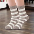 thumbnail image 2 of Vinsonshop 5 Pairs Slipper Socks for Men Fuzzy Socks Men Fluffy Socks Winter Socks Fluzzy Socks Warm Socks Soft Socks Beige One Size, 2 of 4