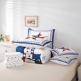 thumbnail image 6 of Manfei Colorful Stars Pattern 7-Piece Twin Bedding Sets,American Texas Stars Bedding Comforter Set,White Red Blue Sheet Sets For Boys Kids,Luxury Bedroom Decor Reversible, 6 of 8