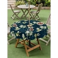 thumbnail image 4 of Outdoor Tablecloth with Umbrella Hole for Patio/Picnic/Party/Camping, Blue Summer Botanical Waterproof Table Cloth Round Cover Washable, Green Spring Floral Birds Farmhouse (Dia 54"), 4 of 8