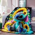 thumbnail image 1 of Cartoon Cute Stich Blanket, 3D Printing Lilo & Strong Soft and Comfortable Children's Nap Sleeping Blanket, Bedding, 1 of 5