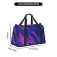 thumbnail image 3 of Fotbe Neon Gradient Blue Bolsa de Viaje con Estampado, Bolsa de Fin de Semana para Mujer con Compartimento para Zapatos, Bolsa de Gimnasio con Bolsillo Húmedo, 3 of 7