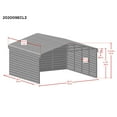 thumbnail image 4 of Arrow 20 x 20 x 9 ft Charcoal Steel Carport With 3 Wall Kit, 4 of 17