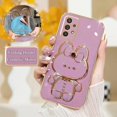 thumbnail image 5 of A 32 52 33 53 23 Luxury Plating Mirror Holder Case For Samsung Galaxy A52 A53 A32 A13 A23 A33 A73 A72 4g 5g Silicone Stand Cover, 5 of 5
