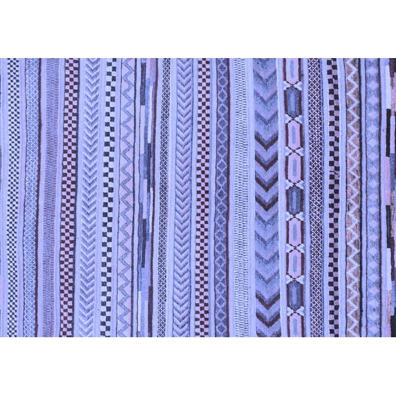 Ahgly Company Machine Washable Indoor Rectangle Abstract Blue Modern Area Rugs, 2' x 5'