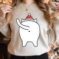 thumbnail image 2 of Sudadera navideña para mujer, suéter de otoño con animales de dibujos animados, regalo para amantes de los gatos, sudaderas con capucha informales de moda navideña, ropa para niñas, 2 of 5