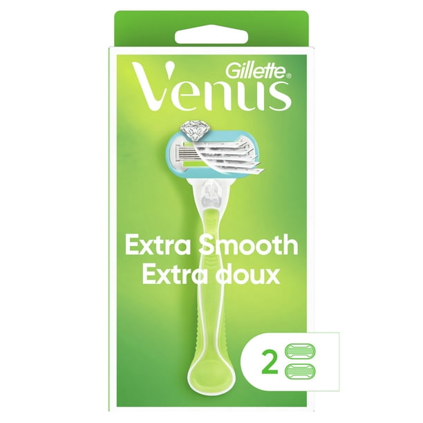 Gillette Venus Extra Smooth Green Women's Razor Handle + 2 Blade ...