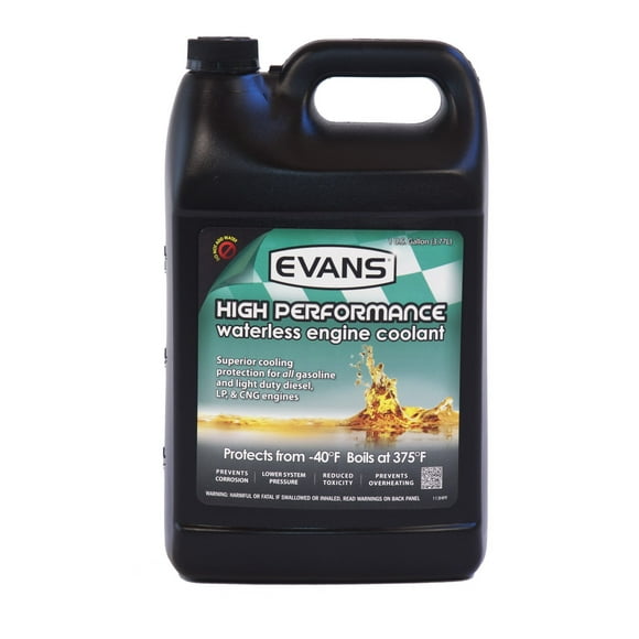 Evans Waterless Engine Coolant Engine Coolant EC53001 High Performance; Orange; 1 Gallon Jug; Single; Glycol Based Waterless Coolant