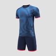 thumbnail image 2 of Zpanxa Boys Summer Outfits Kids Gradient Basketball Suit Set Training Kit Sweat Absorbing Side Pockets Sports Suit 4 Years, 2 of 4