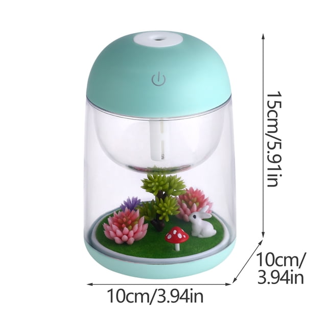 TIMIFIS Humidificateur Humidificateur Paysages de Plantes Simulées, Purification de Gaz USB Lumière Nocturne Colorée Humidificateurs