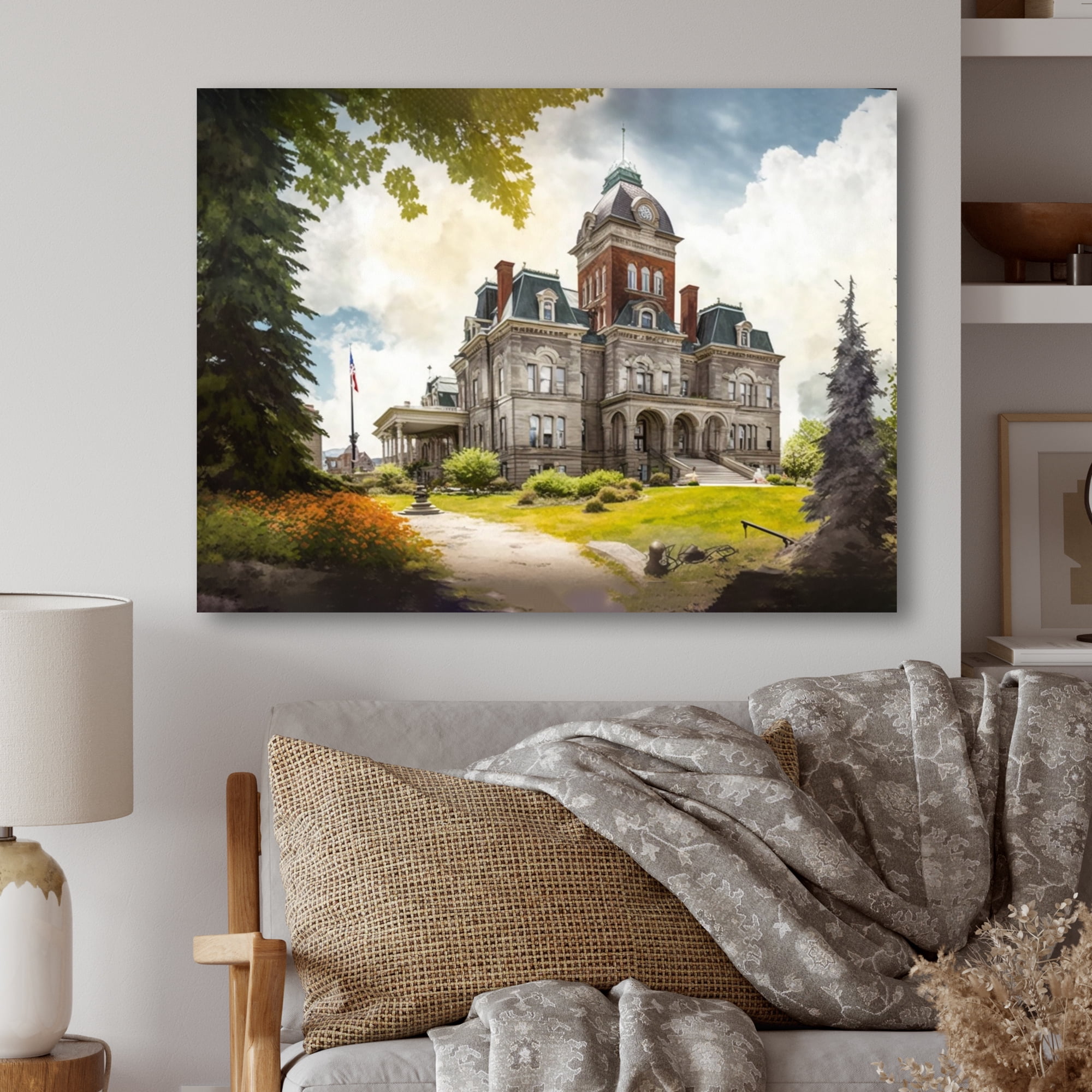Designart City Hall Building Canvas Wall Art
