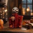 thumbnail image 6 of Miwamany Halloween Ghost Figurine, Resin Pumpkin Head Statue with Skull, Spooky Tabletop Ornament for Indoor Shelf Mantel Display Halloween Indoor Decor, 6 of 7