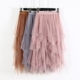 thumbnail image 4 of Women's Elastic Waist Ballet Layered Princess Mesh Tulle Midi Skirt, 4 of 8