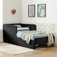 thumbnail image 4 of Jopath Twin Size Upholstered with 2 Storage Drawers,Adjustable Velvet Platform Bed Frame for Living Room Bedroom,Black, 4 of 13