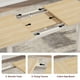 thumbnail image 5 of QinaQin Mesa de comedor extensible para 6 a 8 personas, de 120 a 160 cm, cubierta de madera MDF con estructura metálica, ideal para hogar u oficina, 5 of 6