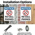 thumbnail image 3 of No Cellular Phones OSHA Notice Aluminum Sign 18 Inch x 12 Inch - 10 Pack, 3 of 8