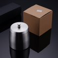thumbnail image 1 of Portable Mini Ashtray Unique Design Stainless Steel with Lid Windproof Anti-scalding Large CapacitySilver, 1 of 5