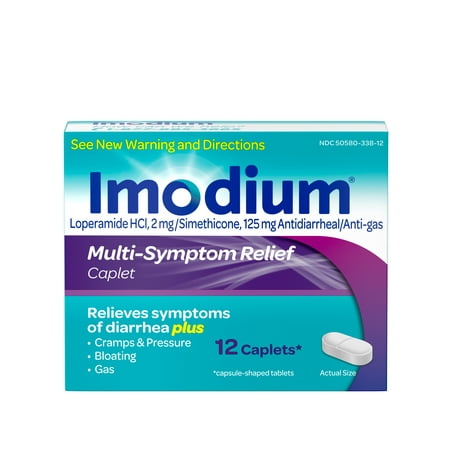 Imodium Multi-Symptom Relief Anti-Diarrheal Medicine Caplets, 12 (Best Over The Counter Medicine For Nausea And Diarrhea)