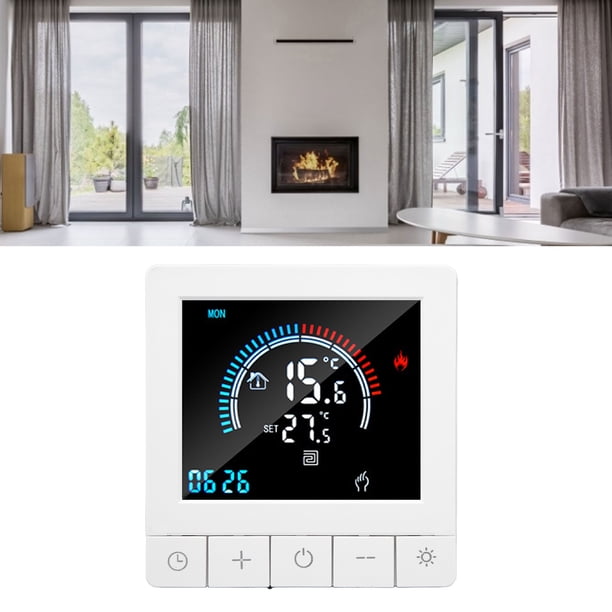 Termostato de Calefacción de Suelo AC90-240V Controlador de Calefacción del Hogar Temporizador Inteligente Termostato Programable Pantalla Táctil LCD Carcasa de Plástico ABS ANGGREK Otros