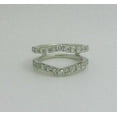 thumbnail image 2 of 2CT Round Cut Simulated Diamond Enhancer Guard Wrap SilverRing 14K White Gold Plated Women's, 2 of 5