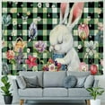 thumbnail image 4 of COMIO Buffalo Plaid Bunny Gnomes Eggs Easter Spring Floral Tapestry for Bedroom Living Room Dorm Painting, 4 of 6