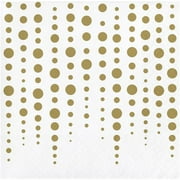 Gold 50th Anniversary Beverage Napkins, 16 Count