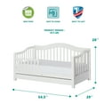 Dream on Me Toddler Day Bed with Storage, White