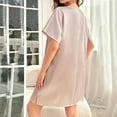 thumbnail image 4 of Ujnder Women's Nightgown Ice Silk Thin Home Service Long Sleep Dress for Ladies Casual Sleepwear Beige One Size, 4 of 4