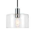 thumbnail image 3 of Evelyn&Zoe Industrial Clear Glass Pendant, 3 of 6