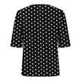 thumbnail image 6 of LADIGASU Women's Summer Printed Short Sleeve Round-Neck Blouses, 6 of 6