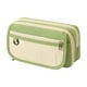thumbnail image 2 of Estuche de lienzo de gran capacidad | Diseño de cuerda colgante de 2 capas | Bolsa organizadora multifuncional | Lona resistente al agua duradera | 21x11x7cm | Azul, Café, Verde, Amarillo | Soporte, 2 of 6