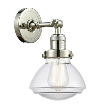 

Innovations 203-PN-G322 Olean 1 Light Sconce part of the Franklin Restoration Collection Polished Nickel