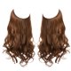 thumbnail image 1 of Nvzi Extensión de cabello invisible con hilo de pescar, fibra sintética larga ondulada y rizada, extensión de cabello ajustable estilo diadema, 16 pulgadas, marrón, 1 pieza, estilo H, 1 of 5