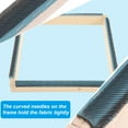 thumbnail image 6 of Uxcell 9.8" x 9.8" Punch Needle Frame, Beech Wood Square Rug Hooking Frame, Dark Blue, 6 of 7