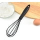 thumbnail image 4 of Batidor de huevos manual de silicona resistente al calor, antiadherente, apto para mezclar, batir y remover (negro), 4 of 7