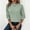 Green round neck long sleeve top women a1, variant on thefmos Women's Round Neck Long Sleeve Pullover Top Slim Fit Solid Color Casual Blouse Casual Fashion Fall Winter Outfit, Sky Blue 2XL