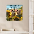 thumbnail image 4 of 10 Inch Wall Clock Battery Operated Square Clock for Office, Kitchen, Outdoor, Living Room,Cute Pig Fence Sunflower Charming, 4 of 4