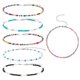 thumbnail image 1 of Paquete de 6 cadenas de cuentas de colores, collares de cuentas de playa, collares cortos de cuentas pequeñas de estilo bohemio, collar de clavícula sexy, joyería de moda ajustable de 30 a, 1 of 7