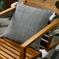 thumbnail image 3 of TOWN & COUNTRY TERRA Alara Ribbed Texture Handcrafted Indoor Outdoor Decorative Pillow, 100% Recycled Materials, UV Fade Resistant, Water Repellent, Black/Ivory, 20"x20", 3 of 9